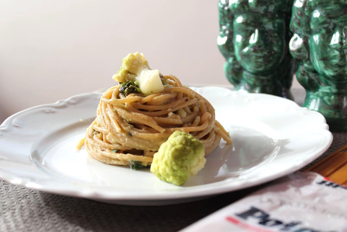 Spaghetti integrali con crema di cavolfiore - Pasta Poiatti l