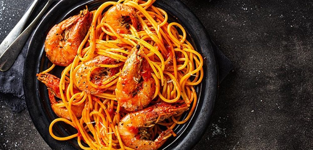 Spaghettoni Chef con gamberoni